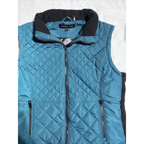 Andrew Marc Blue Women's Quilted Insulated Vest Jacket Size XXL - Picture 1 of 4